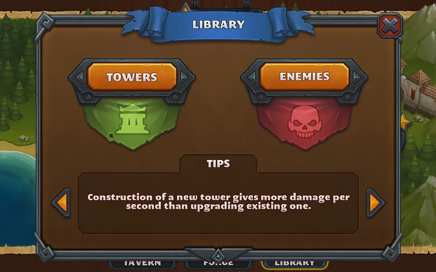 Ember Guards library screen