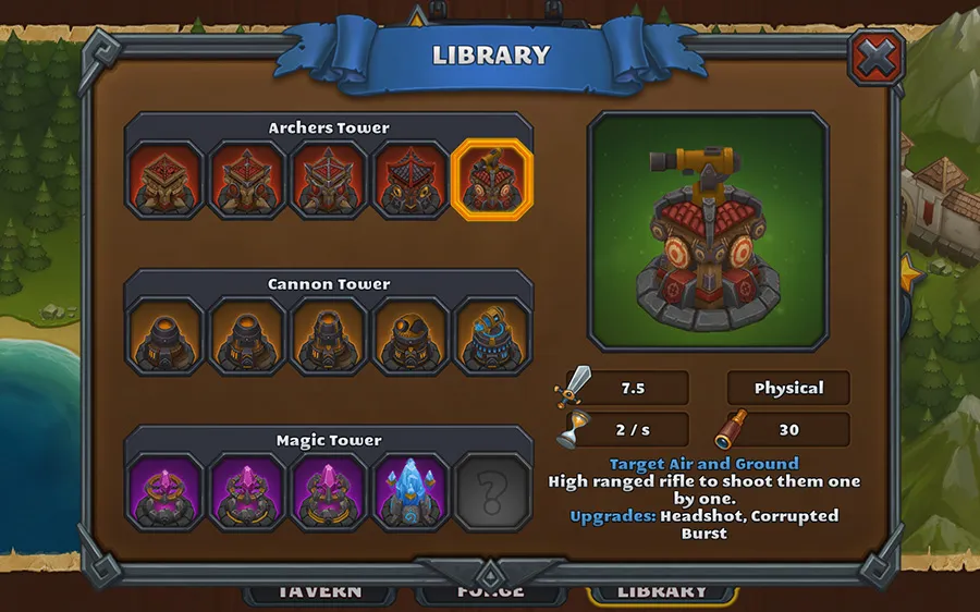 Ember Guards towers screen