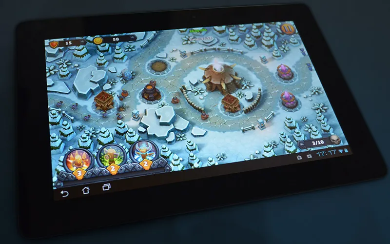 Ember guards game runned on the tablet